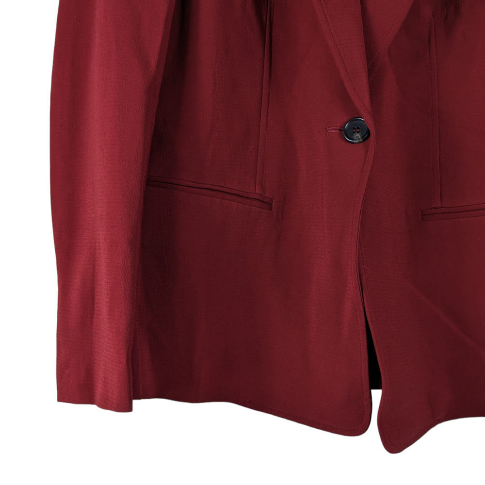 A.L.C. ALC Womens Blazer 6 Red Wool Button Up Front Pockets Unlined Jacket - Picture 4 of 9